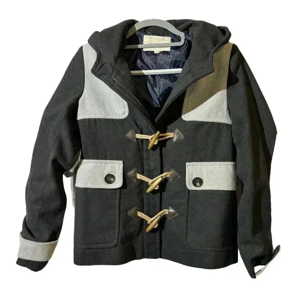 Thread & Supply Gray Colorblock Toggle Coat Size … - image 2